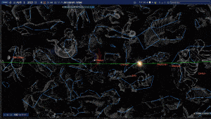 Paths of comets Atlas descending while SWAN ascends
